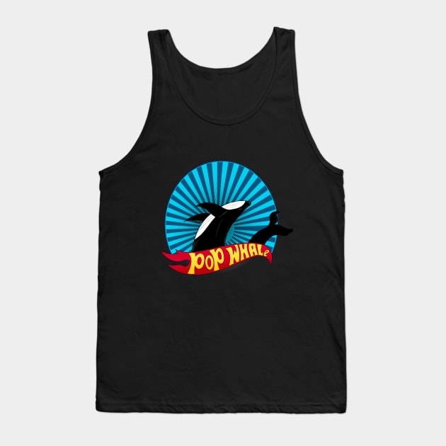 pop whale in hot wheel logo concept Tank Top by secreton7